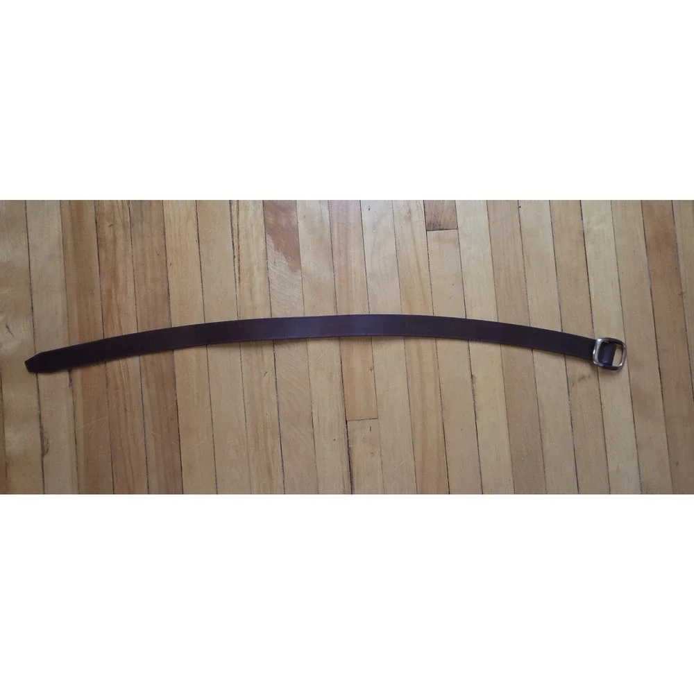 The Limited Italian Leather Western Slide Buckle Brown Cinch Belt Large
